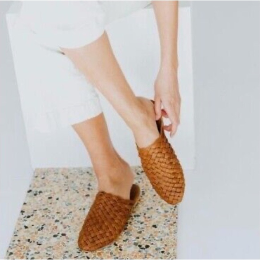 St Agni Women’s Woven Leather Mules